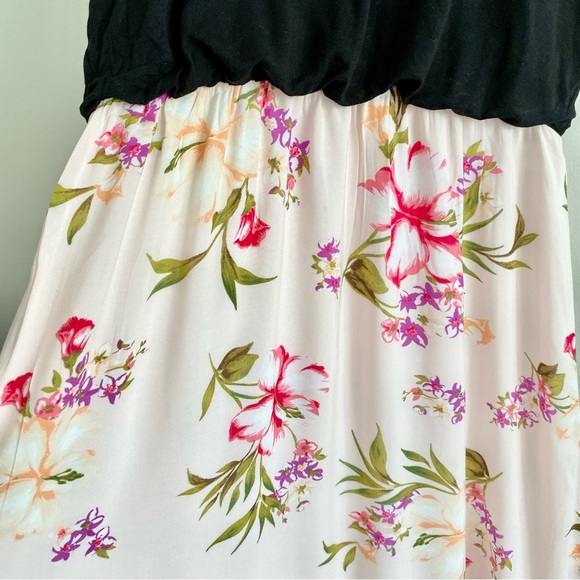 Victoria’s Secret Black Racerback Floral Print Maxi Dress Size Small - Picture 3 of 4